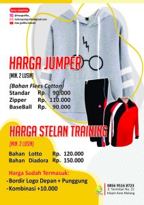Baju Training Hasil Sablon Technopark SMKN 4 Malang
