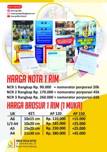 Cetak Nota & Brosur