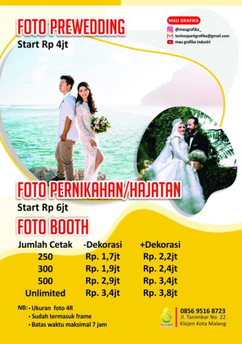Cetak Foto Prewedding SMKN 4 Malang - KaryaSMK.com - Marketplace Produk