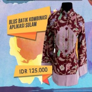 Blus Batik Kombinasi sulam  SMKN 5 Malang