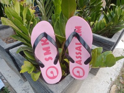 Produk Sandal Japit Wudhu Assalam,Sandal Wisata,Sandal Souvenir SMK Terpadu Assalam Durenan